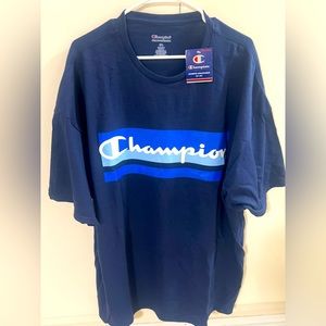 NWT Champion Big & Tall navy blue graphic logo t-shirt Men’s 3XL